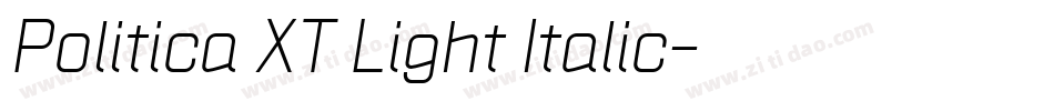 Politica XT Light Italic字体转换